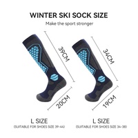 LINGTU 8208 Chaussettes en laine épaisses et chaudes pour femmes Chaussettes d'hiver chaudes pour ski en laine mérinos