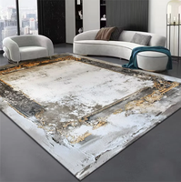 Tapis de luxe de haute qualité pour salon, tapis de chevet à poils plats, lavable, antidérapant, tapis personnalisé