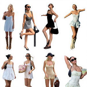 เดรสยาวพิมพ์ลายดอกไม้สไตล์ฝรั่งเศส <span class=keywords><strong>แขน</strong></span>พองทรงเอ กระโปรงบานเอวสูงแบบจีบระบาย  สำหรับผู้หญิง ฤดูร้อน สไตล์ใหม่ <span class=keywords><strong>ขา</strong></span>ยส่ง - Product Image 6