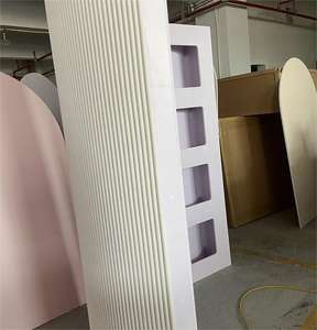 Decoración DE BODA moderna onda redonda PVC telón de fondo Panel arco soporte decoración para eventos de boda - Product Image 3