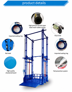 Nuovo Modello 2026: Elevatore Industriale per Merci con Guida a Binario, <span class=keywords><strong>Montacarichi</strong></span> Idraulico per Trasporto Verticale in Magazzino - Product Image 3