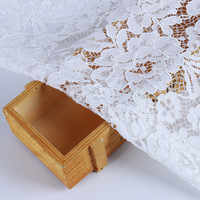 Largeur 150 cm Chinlon Coton Jacquard Tricot Dentelle Tissu Fleur cordon Tissu évider Pour gonflé afghan Robe Jupe