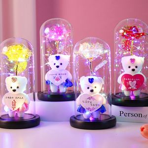 Cadeau de luxe pour la Saint-Valentin 2025, ours en peluche, rose éternelle, décoration, ensemble cadeau pour la Saint-Valentin - Product Image 6