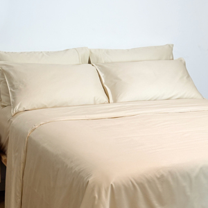 Bán Buôn Tùy Chỉnh 100% Cotton 400T Màu Ngà Khách Sạn Nữ Hoàng Vua Kích Thước Khăn Trải Giường Siêu Mềm Mại Thân Thiện Với Da Duvet Bìa Bộ Đồ Giường Đặt - Product Image 2