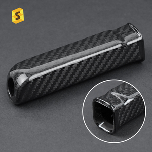 <span class=keywords><strong>Shasha</strong></span> fibre de carbone véritable couverture intérieure de voiture frein à main Auto accessoires pour Ford Mustang 2010 2011 2012 2013 2014 - Product Image 5