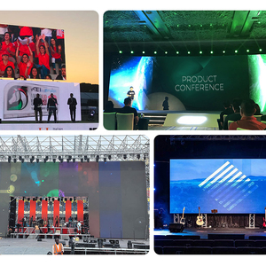 Háo Hức LED p2.6 p3.91 độ sáng cao Đầy đủ màu sắc trong nhà ngoài trời không thấm nước sân khấu Backdrop LED màn hình tường - Product Image 3