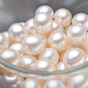 Perlas de Agua Dulce Blancas Personalizadas, Redondas, Sueltas, de Alto Brillo, para DIY, Colgante, Material ABS, Perforadas - Product Image 2