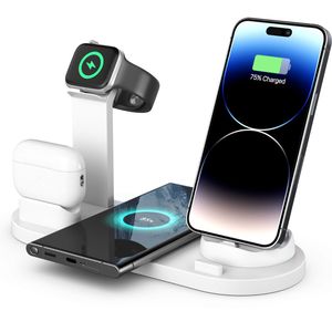 แท่นชาร์จไร้สาย 3-in-1 กำลังไฟ 30W สำหรับ iPhone นาฬิกา หูฟัง รองรับการชาร์จเร็ว พร้อมพอร์ต USB-A - Product Image 2