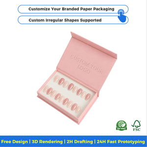 Empaque Personalizado para <span class=keywords><strong>Uñas</strong></span> Postizas de Primera Calidad OEM, Caja de Empaque para <span class=keywords><strong>Uñas</strong></span> con Acabado Mate, Materiales Reciclados - Product Image 3