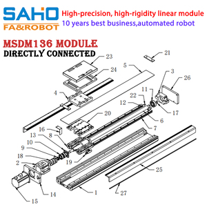 Tải trọng cao cơ giới msdm136 tuyến tính trượt giai đoạn XYZ bảng với 100-1300mm tiêu chuẩn đột quỵ Độ chính xác cao bóng vít mô-đun - Product Image 5