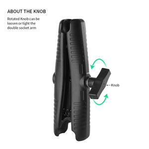 VINmounts Base Montage Brazo Double Douille 23 cm, Verrouillage Sécurité, pour 1.5 Pouces Kugelkopf VIN-C-23B - Product Image 3