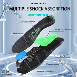 Sol dalam olahraga uniseks, menyerap keringat <span class=keywords><strong>Anti</strong></span> selip lengkungan dukungan PORON menyerap guncangan <span class=keywords><strong>Anti</strong></span> torsi PU GEL sisipan sepatu - Product Image 2