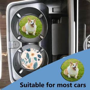 Sous-verres de voiture vierges en MDF avec support en liège pour sublimation, produits en vrac personnalisables - Product Image 5