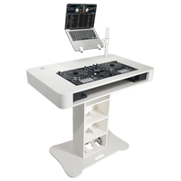 Support de podium de stand de DJ de tour de contrôle de finition blanche avec des étuis de route de combat pour Pioneer DDJ-REV7 XDJ-XZ DDJ-1000 RANE One