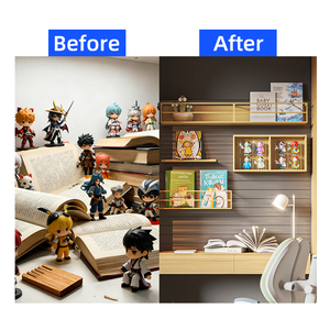 Étagère flottante polyvalente en aluminium Organisateur de rangement Étagères murales pour salle d'étude - Product Image 6