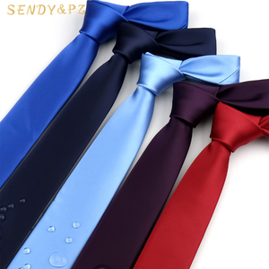 Nueva moda para hombre, corbatas de poliéster impermeables de negocios de 6cm, Color sólido, fiesta, banquete, ceremonia de graduación, <span class=keywords><strong>traje</strong></span>, <span class=keywords><strong>camisa</strong></span>, corbatas para el cuello para hombre - Product Image 1