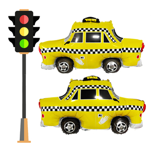 Nouveau produit Cymylar, ballon en feuille de voiture de <span class=keywords><strong>taxi</strong></span> pour décoration de fête, décoration de fête d'anniversaire pour enfants - Product Image 3