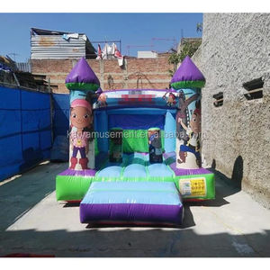 Château gonflable commercial léger en PVC pour enfants, avec souffleur, en bâche PVC 0,55 mm, garantie 3 ans - Product Image 5