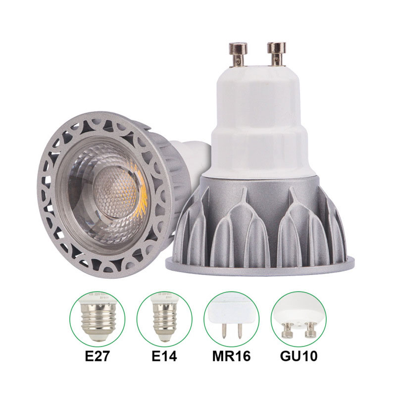 12V 24V 2200K Mr16 Gu10 3W Dimbare Led Spotlight Ac/Dc 12V Mr16 Cob Licht Cup Juwelen Lamp