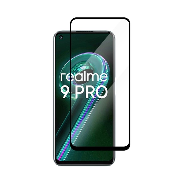 Full Glue Tempered Glass for Realme 9 Pro 5G 2.5D Full Coverage Clear Curved Screen Protector
