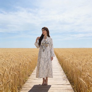 Venta al por Mayor de Nuevas Abayas de Lujo con Pedrería Termoadhesiva de Poliéster para Mujeres Musulmanas, Vestido de Fiesta Personalizado - Product Image 3