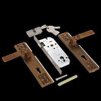 Serrure de porte mécanique silencieuse moderne et simple, poignées universelles pour portes et fenêtres intérieures, poignée de porte en bois pour chambre à coucher, garantie 2 ans