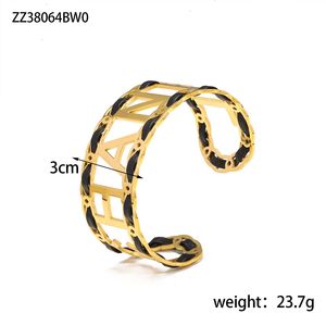 Hot thiết kế sang trọng Bangles cá nhân đôi C thư mở <span class=keywords><strong>Bangle</strong></span> hane cổ điển chéo phóng đại rộng Cuff đồ trang sức thời trang - Product Image 3