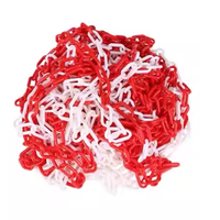 Chaîne de sécurité en PVC rouge et blanc HDPE de 6 mm de diamètre pour la protection routière