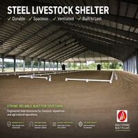 Structure en acier préfabriquée pour étable à vaches laitières, hangar à bétail préfabriqué en acier pour ferme