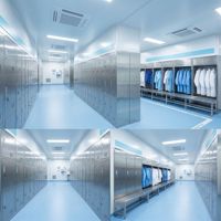 Casier de salle blanche en acier inoxydable SUS304 à 9 portes, mobilier de laboratoire, armoire de vestiaire, soudé sans joint, sur mesure