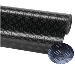 高品质防滑3-6毫米格子板流道橡胶板垫