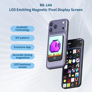 Écran LED magnétique à pixels <span class=keywords><strong>pour</strong></span> PC, haute qualité, rechargeable, DIY, texte animé, <span class=keywords><strong>GIF</strong></span>, lumière rythmique activée par le son, compatible - Product Image 2