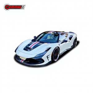 Kit carrosserie de style clé en fibre de carbone sèche de qualité supérieure pour Ferrari F8 : Lame avant, Lame arrière, Jupes latérales, Spoiler, Aération - Product Image 1