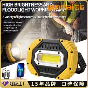 Lampe de travail LED portable rechargeable, projecteur avec charge Type-C, fixation magnétique pour atelier, garage, urgence - Product Image 4