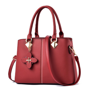 Elegant <b>Black</b> Pu <b>Handbag</b> With Flower Decoration Removable Strap <b>Large</b> Capacity Women's Tote Bag For Daily Use - Product Image 4