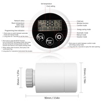 Termostato Inteligente Inalámbrico WiFi Zigbee 3.0, Programable Semanalmente, Control Termostático Automático, Múltiples TRV a través de Zigbee