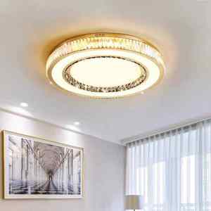 Nueva llegada iluminación sala de estar dormitorio luz moderna Led de lujo redondo montaje empotrado K9 lámpara de techo de cristal - Product Image 2