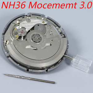<span class=keywords><strong>Mouvement</strong></span> de montre automatique en acier inoxydable NH36 avec couronne à 3 et 3,8 heures, étanche, dateur, pièces de rechange NH36A - Product Image 6
