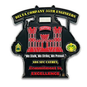 Özelleştirilmiş Metal 3D Gravür Kurt Mücadele Madalyaları ABD Özel Kuvvetleri Onur Antik Gümüş Kaplama Hatıra Madalyaları - Product Image 2