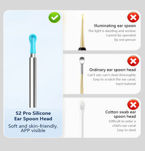 Умные визуальные ушные ложки, эндоскоп, пинцет с камерой, отоскоп, очиститель для ушей, 1296P Ultra HD, удаление ушной серы - Product Image 6
