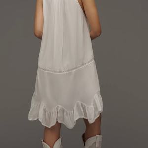 Robe Courte Décontractée Élégante pour Femme 2025 – Col Montant, Style Empire, Patchwork, Dentelle et Motif Tissé – Idéale pour les Vacances - Product Image 2