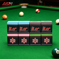 ASN WJQK-05 Craie de billard premium 22 mm, emballage en feuille d'argent, craie carrée pour queue de billard, haute friction, antidérapante