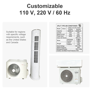 Aire Acondicionado Split de Lujo con Compresor de 9000, 12000, 18000, 24000, 36000 BTU, Montado en Pared, con Función de Calefacción y Refrigeración, para Proyectos, de Alta Capacidad - Product Image 3