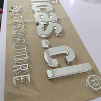 Lettres en relief 3D en métal découpées au laser, non éclairées, cadre métallique, logo personnalisé pour la réception, montage mural, enseigne en acrylique pour boutique de détail