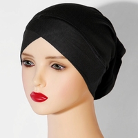 Chapeau Turban Croisé en Jersey de Coton Extensible Uni Sharut – Sous-Hijab Intérieur pour Femmes Musulmanes – Vente en Gros à Prix Réduit