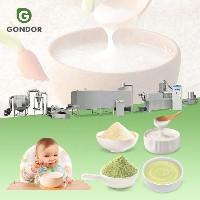 Small Scale Baby Instant Porridge Food Extruder Processing Plant Nutritious Cereal Powder Make Machine