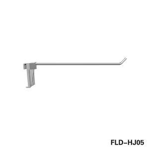 Hanging Display Hook For Supermarket Retail Display Pegboard Shelf Rack Double Pole Metal Wire Hanging Display Hook For Supermarket