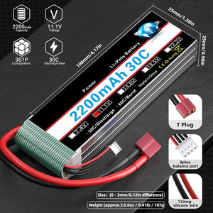 <b>3S</b> 2200mAh <b>Lipo</b> <b>Battery</b> 11.1V 30C T RC Compatible with RC Cars Planes Trucks Boats - Product Image 2