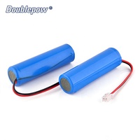 Batterie Li-ion 2500mAh 3.7V à dessus plat, rechargeable, pack de batteries lithium-ion 18650 avec câble de connexion PCM