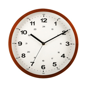 Reloj de pared de madera de 24 horas en tono claro de madera natural para decoración moderna del hogar - Product Image 6
